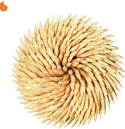 Sturdy Safe Toothpick Holder with 1600 Natural Wood Toothpicks for Teeth Cleaning, Unique Home Design V1258-DP02-B-272