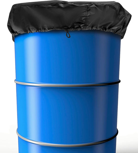 Drum Cover for 55 Gallon Industrial Barrel, 2 Pack High Density Nylon Oxford Fabric Covers with Excellent V1258-DP02-B-2946