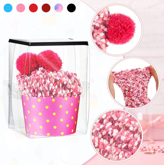 6 Pairs Valentines Fuzzy Cupcake Socks Gifts for Women Girl Teacher Coworkers DIY Fluffy Warm Socks Winter V1258-DP02-B-3027
