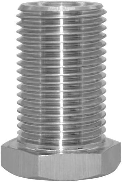 Stainless 1/8" NPT Female Bulkhead Coupler Thru-bulk Pipe Fitting (Full Female Thread) V1258-DP02-B-3166