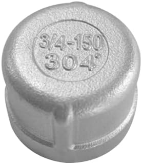 Stainless Garden Hose Caps with Washers 3/4" GHT Female Thread 304 Stainless Steel End Cap (Pack of 4) V1258-DP02-B-3215