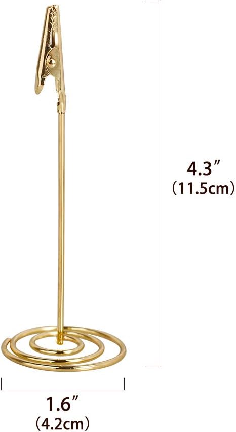12pcs Place Card Holder Memo Holder Clip Photo Holder Table Number Holder V1258-DP02-B-3315