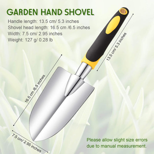 2 Pcs Garden Trowel Hand Shovel Tool Soil Scoop with Soft Rubberized Non Slip Handle Aluminum Alloy Potting V1258-DP02-B-3360