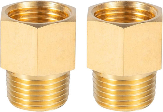 Brass Pipe Fitting Reducer Adapter1/2" NPT Female X 1/2" NPT Male Extension Connector (4-Pack) V1258-DP02-B-3374