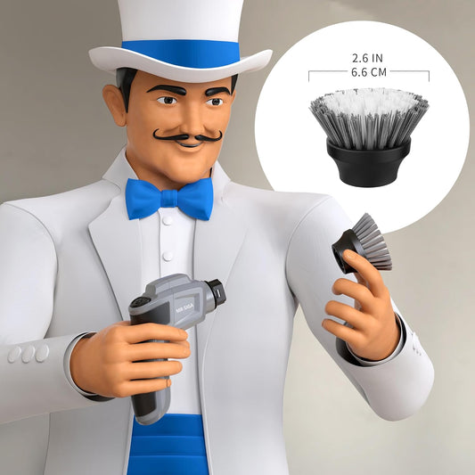 Electric Spin Scrubber Flat Brush Refills, 3 Pack V1258-DP02-B-3466