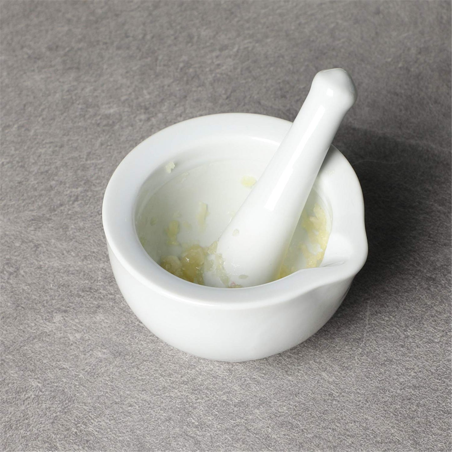 Porcelain Small Mortar and Pestle, Ceramic Herb Grinder Pill Crusher Set, 3.3 inch White V1258-DP02-B-35