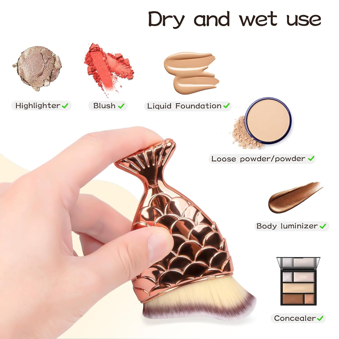Self Tanning Brush Applicator and Sunscreen Applicator for Kids-Sunscreen Brush set V1258-DP02-B-3544