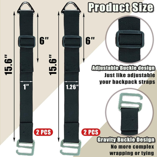 One Hand Operation-1s Tighten by Gravity-Adjustable Extension Cord Organizer Holder Heavy Duty Storage Straps V1258-DP02-B-3548