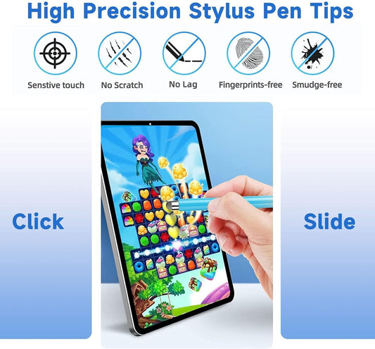 Mesh Fiber Tips (10 Pack) Stylus Pen Replacement Tips Suitable for capacitive Touch Screen,High Sensitivity, V1258-DP02-B-3567
