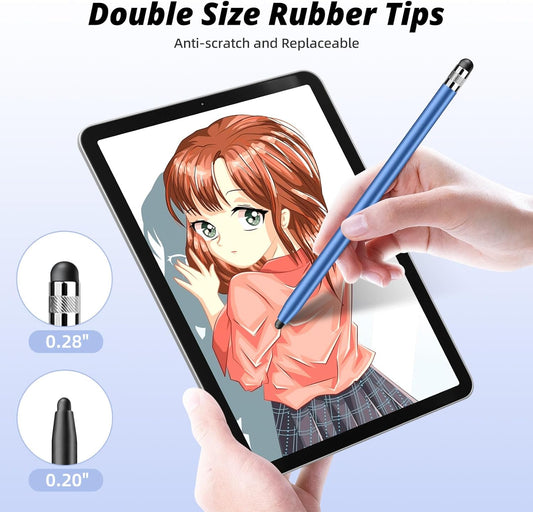 Rubber Tips for Stylus Pens (15 Pair, 0.2'' & 0.28'') Replacement nibs for Touch Screen Pen,Soft,No V1258-DP02-B-3568