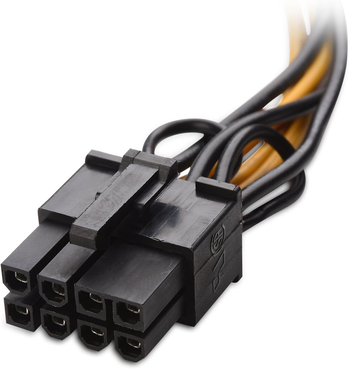 2-Pack 6 Pin to 8 Pin PCIe Adapter Power Cable - 4 Inches V1258-DP02-B-3600