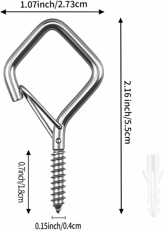 20 Pcs 304 Stainless Steel Eye Screw Hooks for Hanging Heavy Duty.Windproof Ceiling Hooks for Hanging V1258-DP02-B-3651