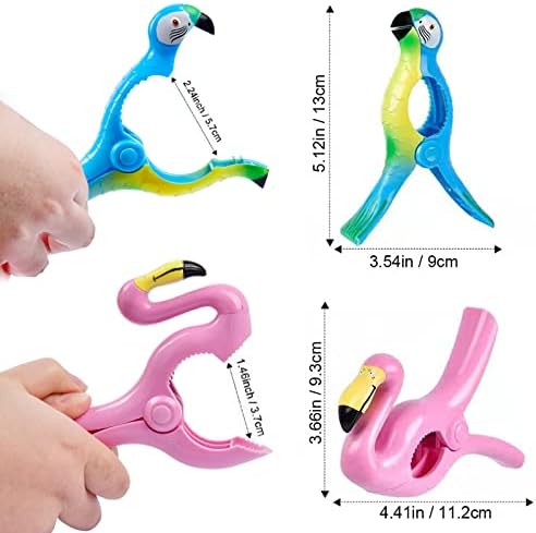 Beach Towel Clips, Jumbo Size Towel Clips for Beach Chairs Cruise Pool Patio or Daily Use-Secure Hang Seal, V1258-DP02-B-366