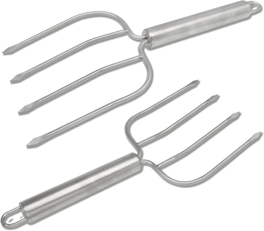 Turkey Lifter Forks Stainless Steel Roaster Poultry Forks Four Needle Meat Fork Roast Lifters Carving Fork V1258-DP02-B-3744