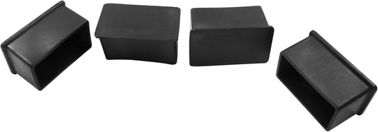 8 Pieces Rubber Furniture Leg Caps, 25mm x 50mm Rectangle Chair Table Leg Covers, Soft Furniture Feet End Cap V1258-DP02-B-3784