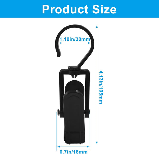 20 Pack Super Strong Swivel Hanging Hooks, Laundry Clips Plastic Clothes Pins Beach Towel Clips, 360 degrees V1258-DP02-B-3786