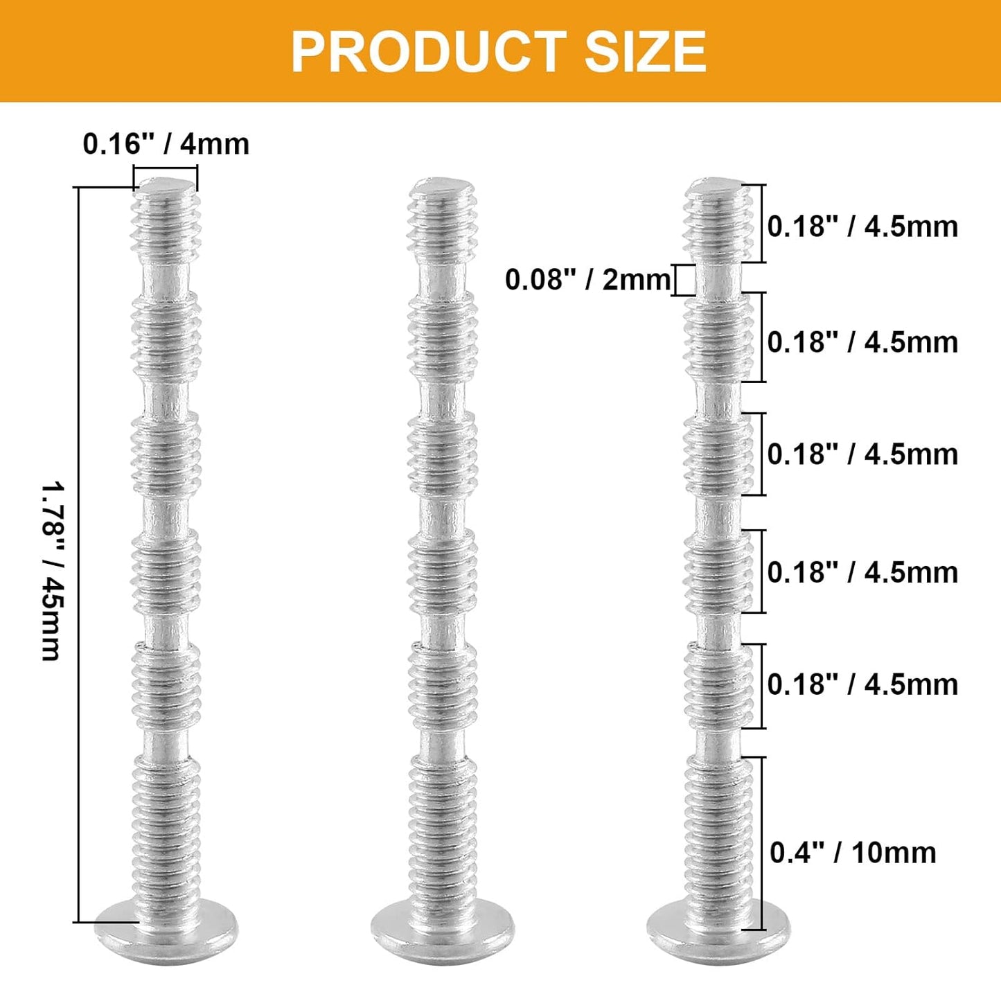 #8-32 x 1-3/4" Phillips Breakaway Truss Head Screws, Pack of 100 V1258-DP02-B-3836