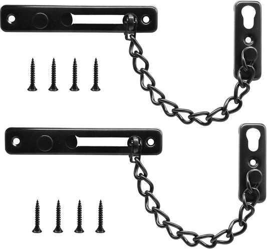 Heavy Duty Door Chain Lock with Mounting Screws, Stainless Steel Door Chain Guard for Front Doors, Pet Safe V1258-DP02-B-3866