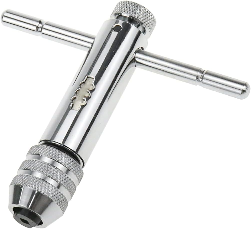 Ratchet Tap Wrench Adjustable T-Handle Tap Wrench Capacity Range M5-M12 V1258-DP02-B-3885