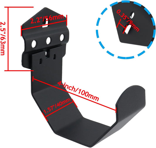 Pegboard Hooks Heavy Duty Metal Steel 3/8" Square Hole Peg Hooks Suitbale for 1.5" Spaced Pegboards Black V1258-DP02-B-3917