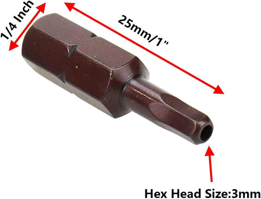 3mm Hex Tamper Resistant Bit Set 1/4 Inch Hex Shank Magnetic Bit Set 1 Inch Length - 24pcs V1258-DP02-B-3919