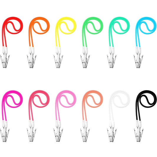 12 Pcs Silicone Dental Bib Clips Colorful Napkin Clips Bib Holder Dentist Napkin Chain Neck Chain with V1258-DP02-B-3980