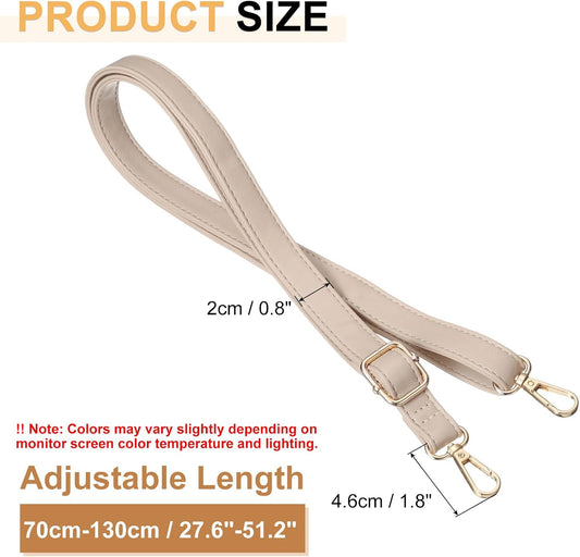 Leather Purse Strap Replacement Crossbody, 27.6-51.2 Inch Adjustable Bag Strap Purse Straps for Women V1258-DP02-B-4023