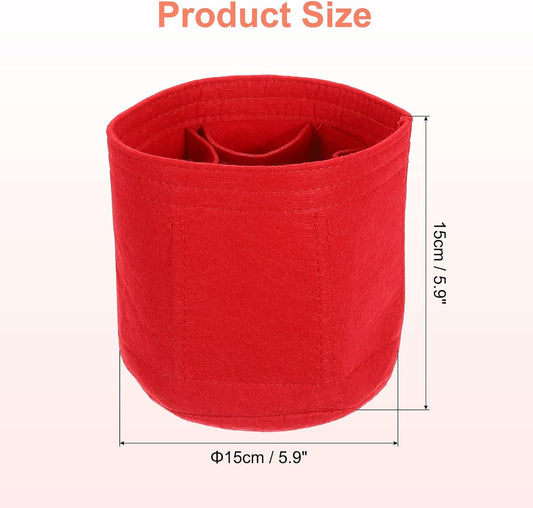 Purse Organizer Insert, Portable Felt Organizer Bags Round Multiple Compartments Purse Liner for Bucket Bag, V1258-DP02-B-4053