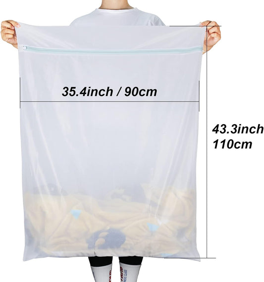 Extra Large Mesh Laundry Bags, 2 Pack 43 x 35 inch Jumbo Delicates Bag for Washing Machine, Large Mesh Bags V1258-DP02-B-407