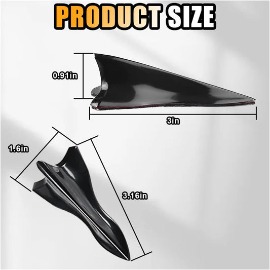 10PCS Car Diffuser Shark Fin Kit, Auto Air Vortex Generator Decoration Self-Adhesive Compatible with Spoiler V1258-DP02-B-4136