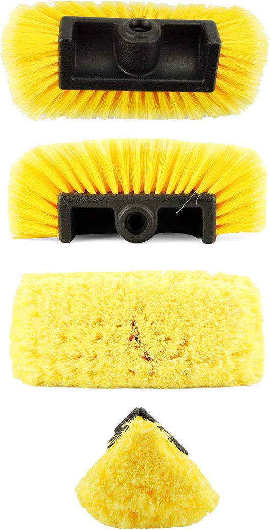 10in Car Wash Brush Head with Soft Bristle, for Cleaning Decks, Trucks, Car, RV, Boats, Home Siding, Camper, V1258-DP02-B-4170