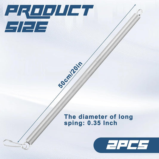 20 Inch Screen Door Spring, 2PCS Long Extension Spring Screen Door Closer Springs Self Closing Garage Door V1258-DP02-B-4202