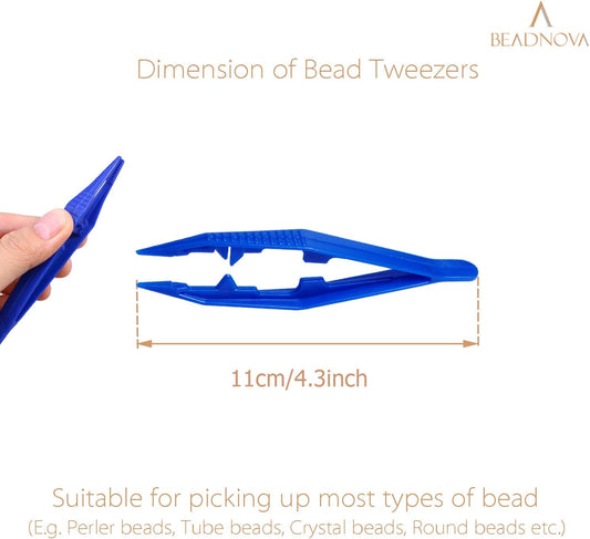 Bead Tweezers 25pcs Plastic Forceps Craft Tweezer for DIY Craft Jewelry Making Family School Beading Project V1258-DP02-B-593