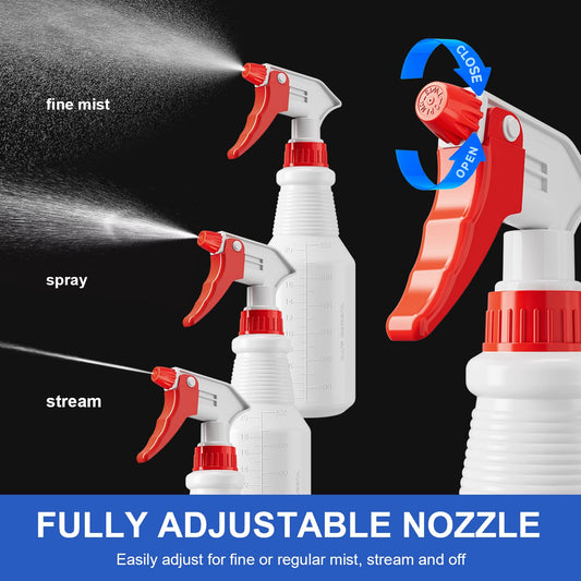 Spray Bottles (4 Pack, 24 Oz) Refillable Empty Plastic Water Spraying Bottle for Cleaning Solutions, Hair V1258-DP02-B-660