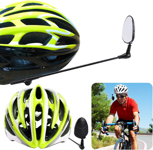 2 Pack Bike Helmet Mirror, 360 Degree Adjustable Lightweight Bicycle Cycling Rear View Helmet Mirror for V1258-DP02-B-753