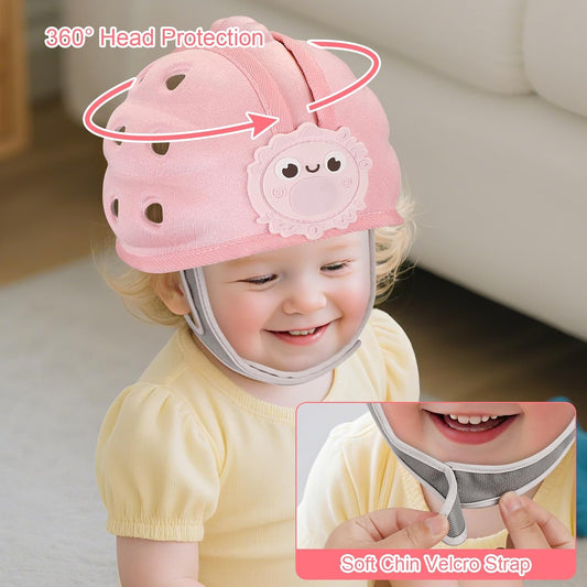 Baby Head Protector Helmet for Crawling and Walking, Toddler Safety Helmet Cute Infant Headguard Soft V1258-DP02-B-772