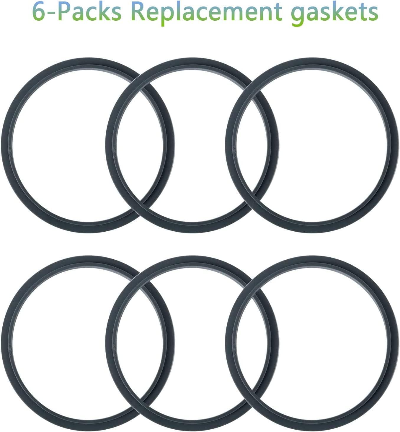 Pack of 6 Replacement Parts Gaskets with Lip Compatible with 900w NutriBullet Extractor Blender V1258-DP02-B-78