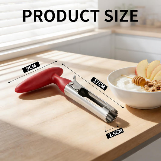 Apple Corer, Stainless Steel Apple Core Remover Tool,Dishwasher Safe V1258-DP02-B-801