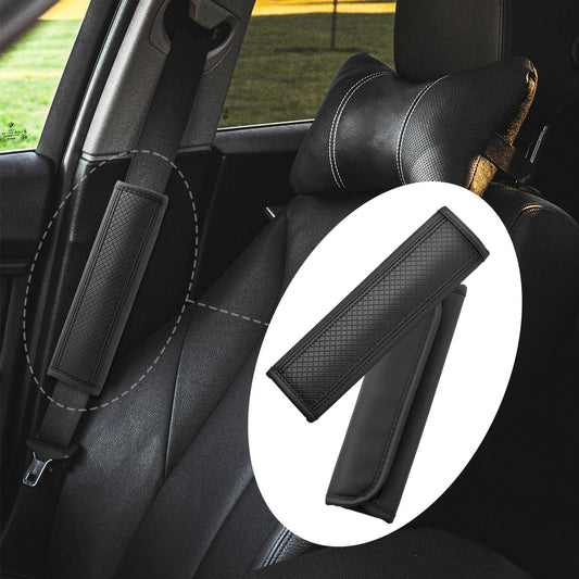 2-Pack Car Seat Belt Cover Pad Fiber Leather Seatbelt Shoulder Strap Covers Soft Comfort Skin-Friendly V1258-DP02-B-873