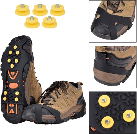 Ice Snow Grips Over Shoe/Boot Traction Cleat Spikes Anti Slip Footwear V1258-DP02-B-881