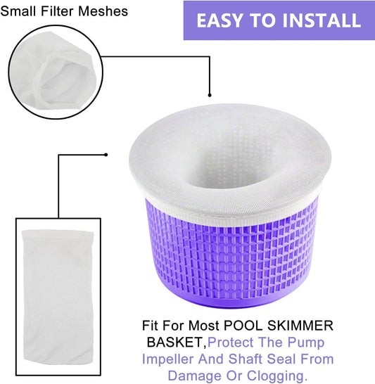 30-Pack of Pool Skimmer Socks - Filters Baskets, Skimmers Cleans Debris and Leaves for In-Ground and Above V1258-DP02-B-937