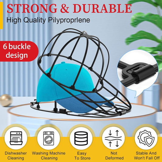 Hat Washer Cage for Washing Machine & Dishwasher- Ball Cap Washer for Baseball Caps & Hats, Baseball Cap V1258-DP02-B-939