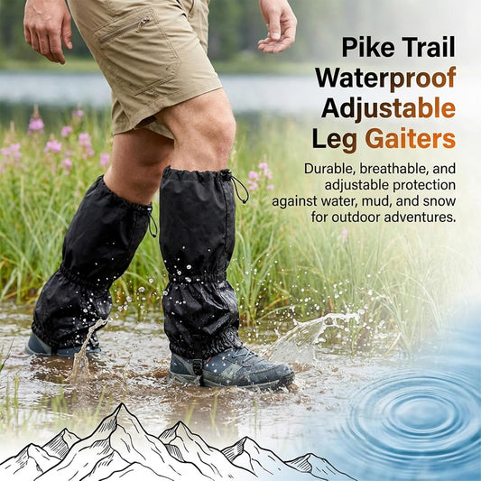 1Pair Adjustable Leg Gaiters - Lightweight Waterproof Leg Guards for Men & Women - Anti-Mosquito Bites Gators V1258-DP02-B-979