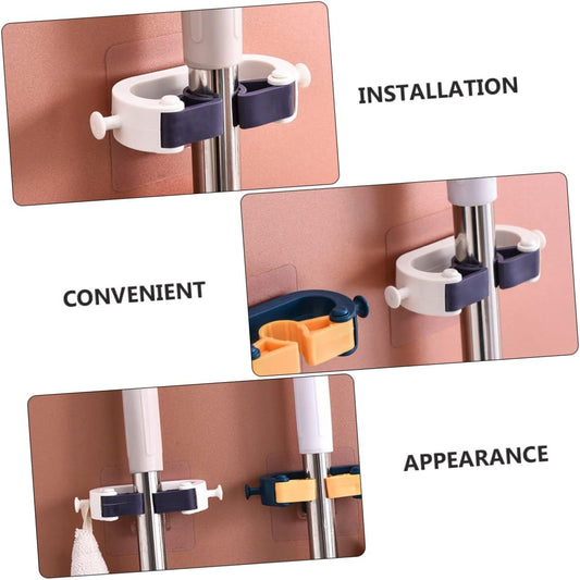 Adhesive Wall Hooks Set of 4 No Drill Hanging System for Kitchen and Garage V1258-DP02-BOL-189
