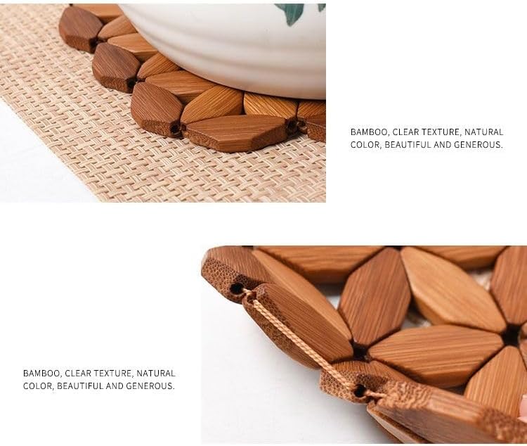 Round Wooden Pot Stand 24cm - Solid Wood Heat Resistant Table Protector for Kitchen & Dining Room V1258-DP02-BOL-27