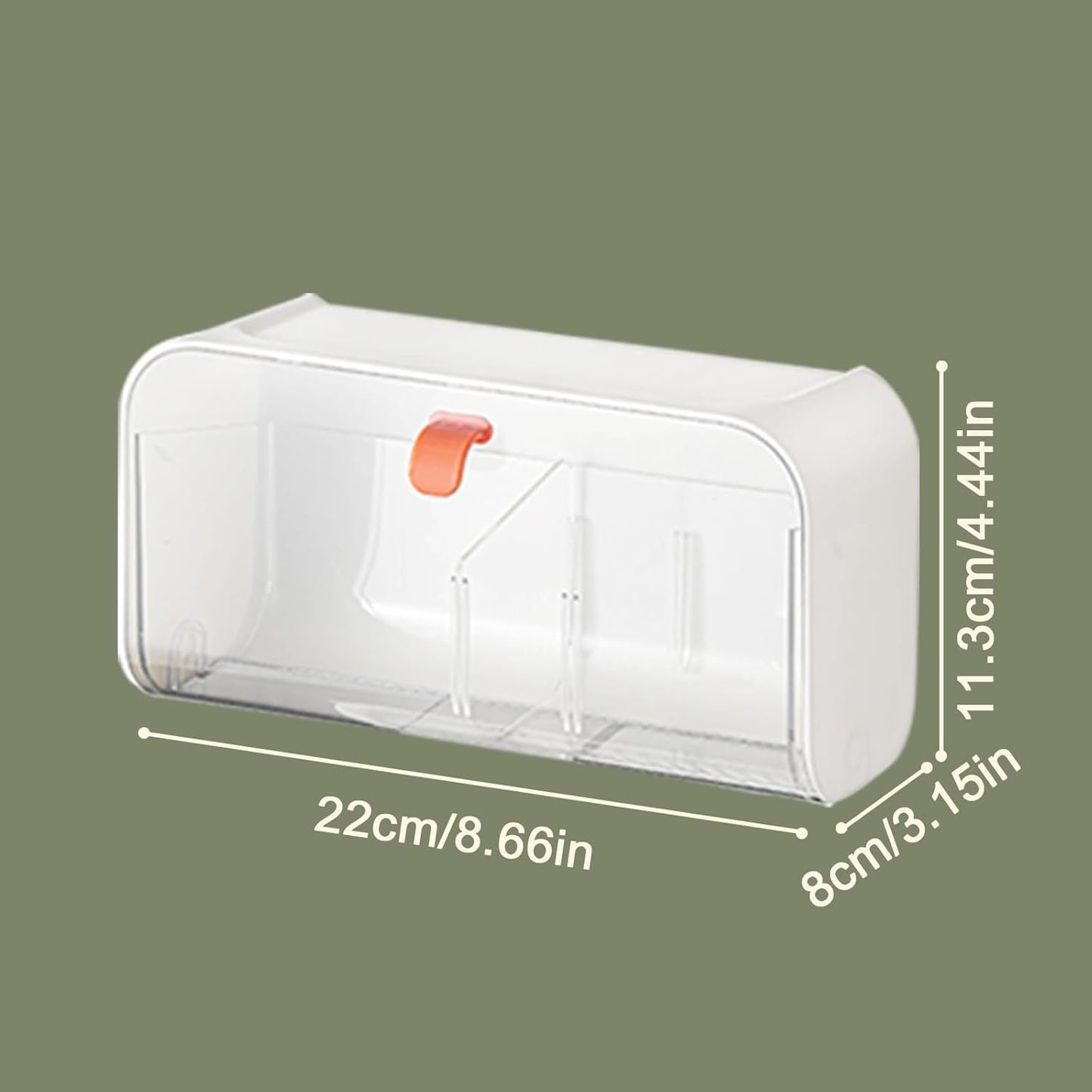 White Storage Box with Lid for Cotton Swabs Cotton Pads Toothpicks Household Organizer V1258-DP02-BOL-285