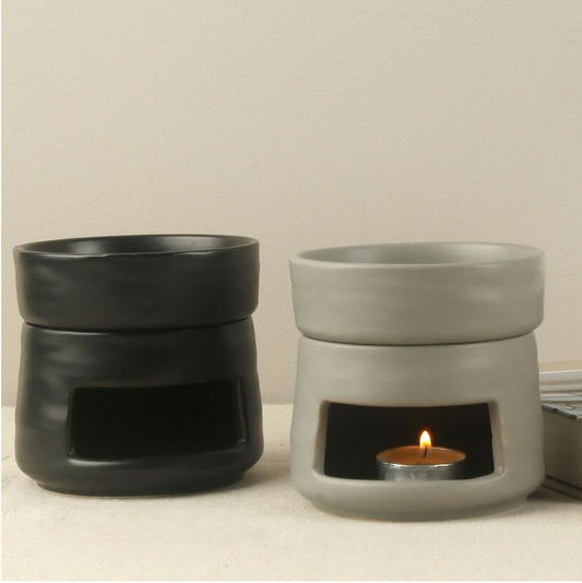 Yellow Ceramic Aroma Burner Shareable Candle Holder Aromatherapy Diffuser Home Decor V1258-DP02-BOL-354