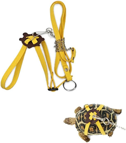 Yellow Turtle Harness Medium Size No Bell with Walking and Chest Straps Turtle Accessories for Turtles and V1258-DP02-BOL-366