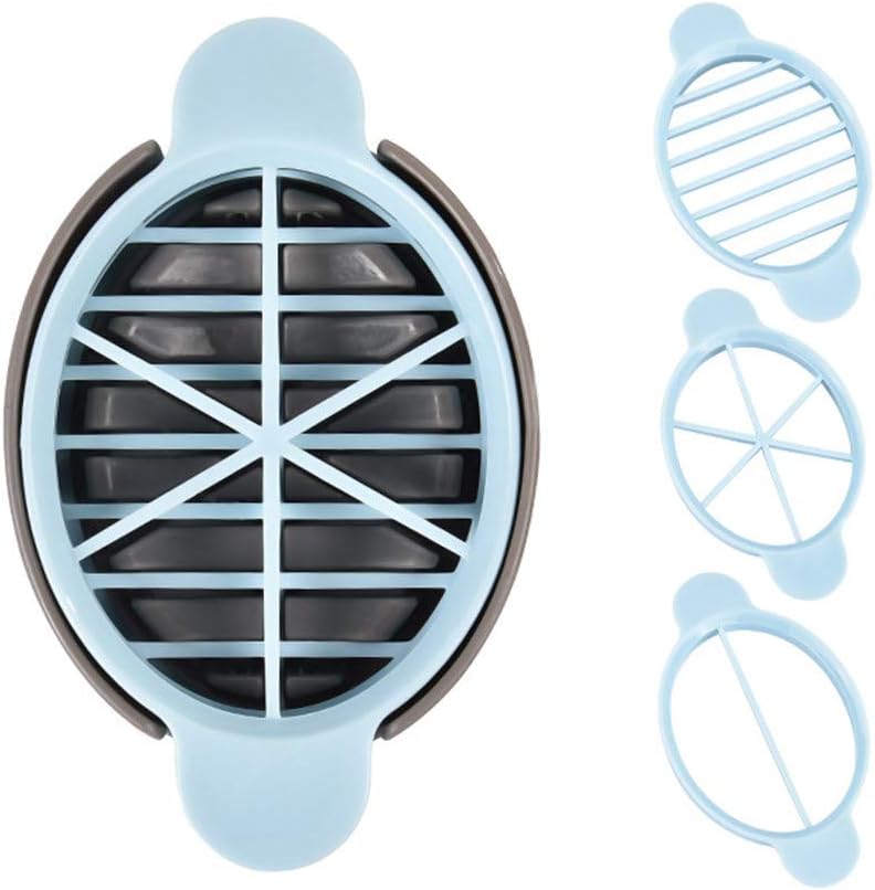3-in-1 Multifunctional Egg Slicer for Hard-Boiled Eggs Blue Grey Kitchen Gadget V1258-DP02-BOL-468