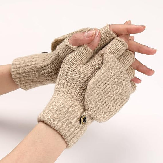 Women's Fingerless Gloves - 1 Pair - Warm Aprikot V1258-DP02-BOL-515